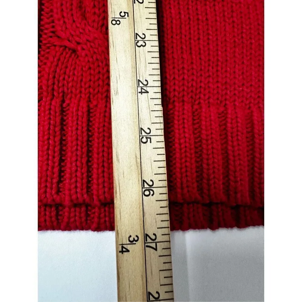 NWT Old Navy Kids Cotton Cable Knit 1/4 Zip Red Sweater Size XL (14-16)